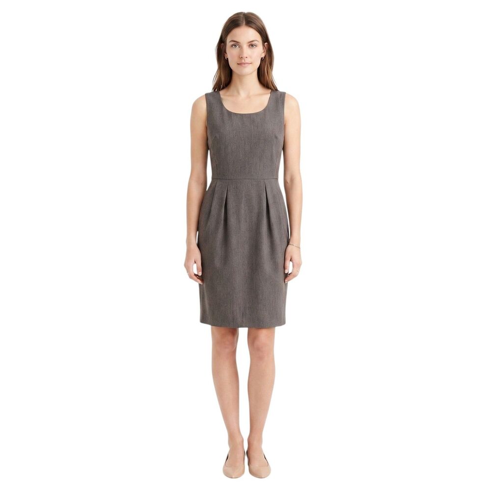 Calvin Klein Sleeveless Gray A-line Midi Dress